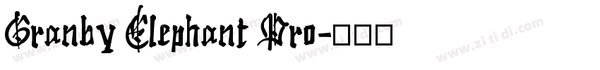 Granby Elephant Pro字体转换
